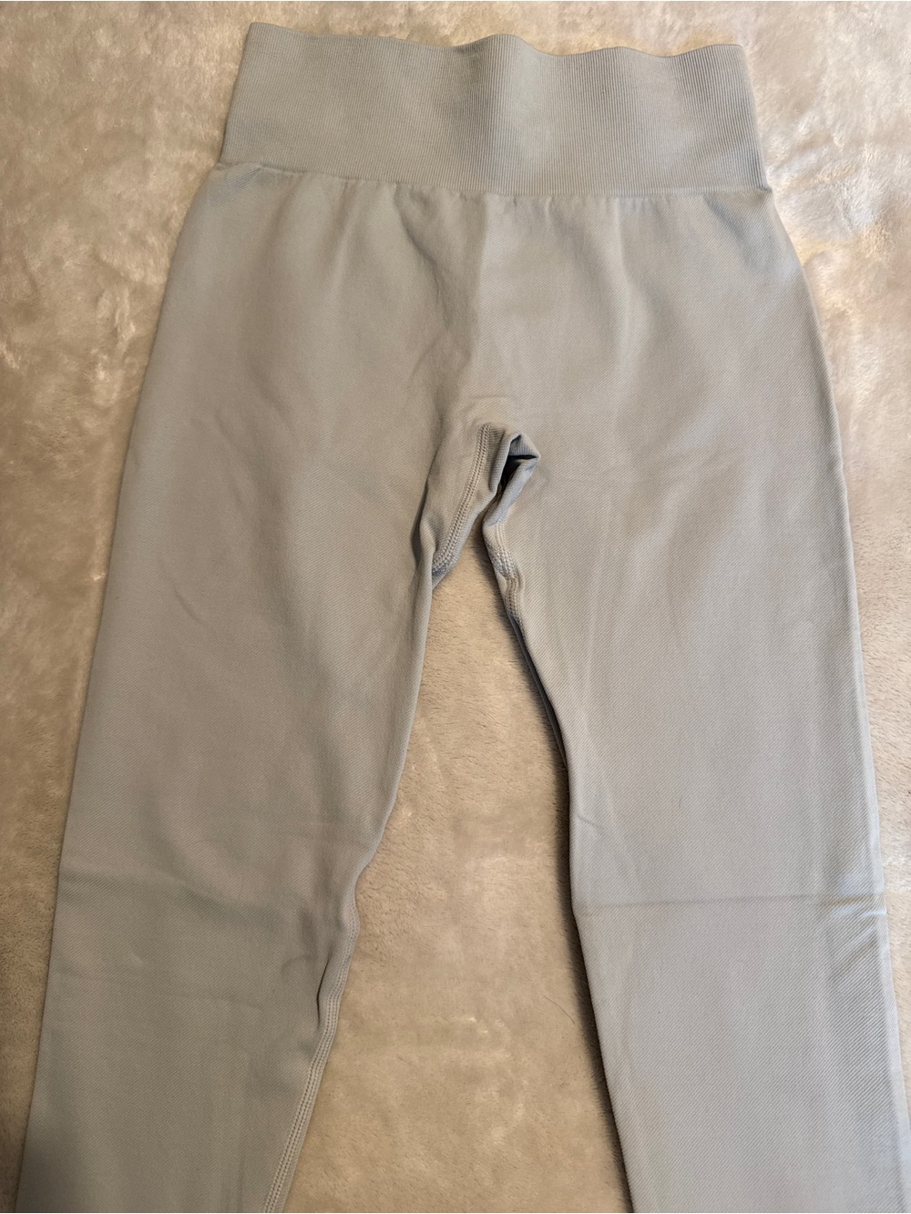 High-Waist Light Gray Women’s Leggings